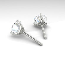 Load image into Gallery viewer, LUCCE JASMINE™ Round Stud 2.00ctw CELESTE™ Moissanite 14K White Gold
