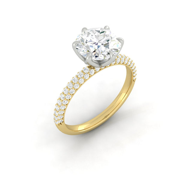 Lucce Lucia Luxe Pavé Round Moissanite