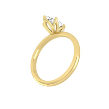 Load image into Gallery viewer, Marquise Solitaire Diamond Engagement ring with Gold or Platinum band and petals Manila Philippines