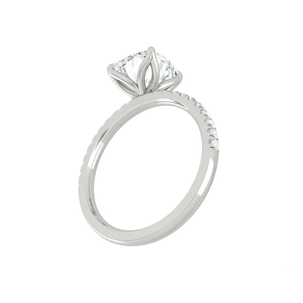 Lucce Lucia Pavé Cushion Moissanite