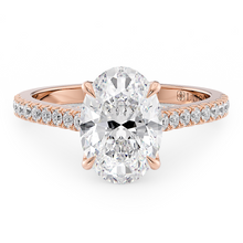 Load image into Gallery viewer, Lucce Azalea Pavé Oval Moissanite