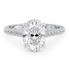 Load image into Gallery viewer, LUCCE AZALEA™ Pavé 4-Prong Oval Diamond