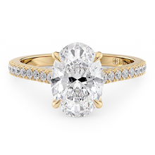 Load image into Gallery viewer, Lucce Azalea Pavé Oval Moissanite