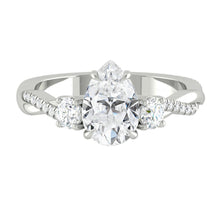 Load image into Gallery viewer, Lucce Fiore Trio Pear Moissanite