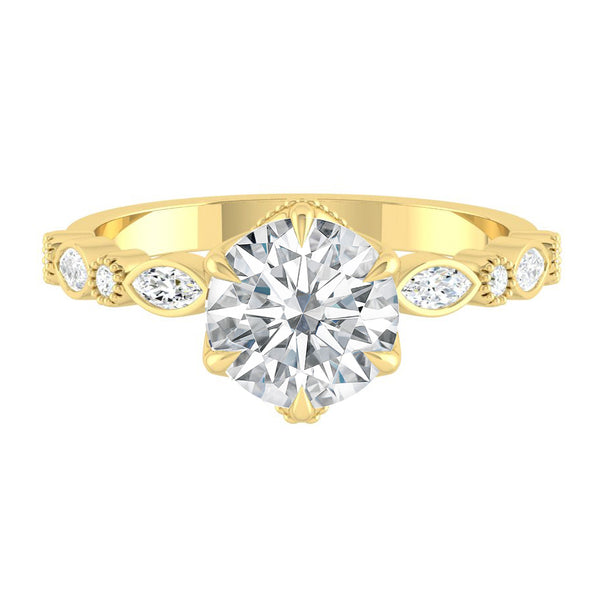Lucce Christine Round Moissanite