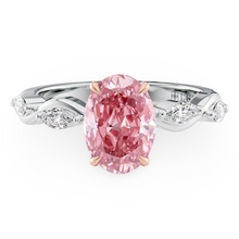 Load image into Gallery viewer, Lucce Constance Petal Oval 4-Prong Rosé Pink Diamond
