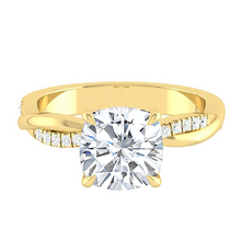 Load image into Gallery viewer, Cushion Lab Diamond Engagement Ring Wedding Rings Gold Jewelry Manila Philippines Moissanite