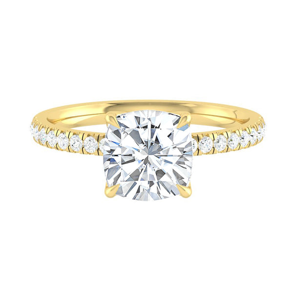 Lucce Lucia Pavé Cushion Moissanite
