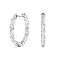 Load image into Gallery viewer, Lucce Montevalle Luxe Hoop Earrings Moissanite
