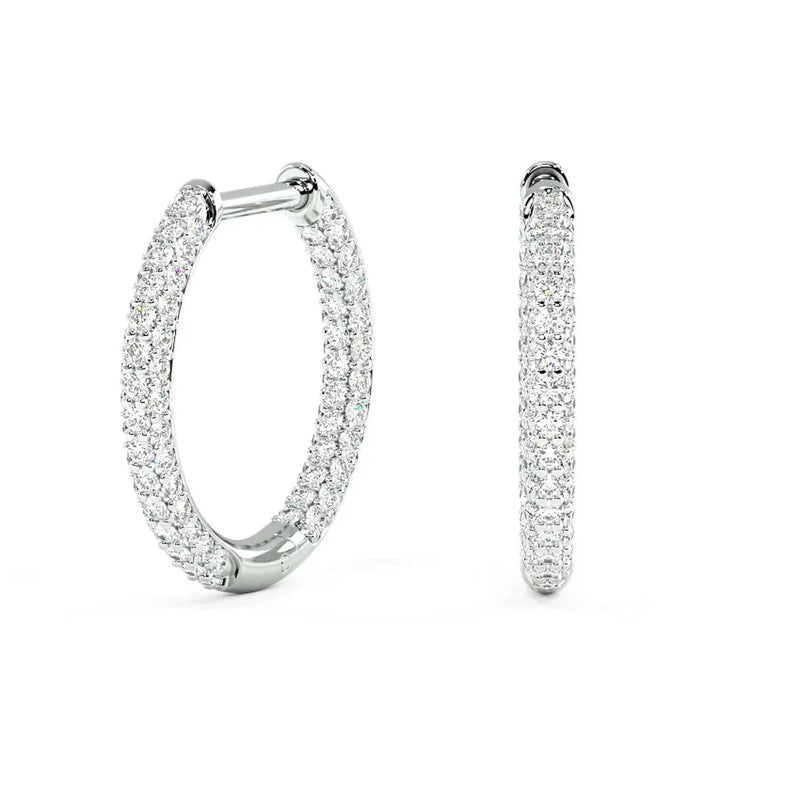 Montevalle Luxe Hoop Earrings Moissanite