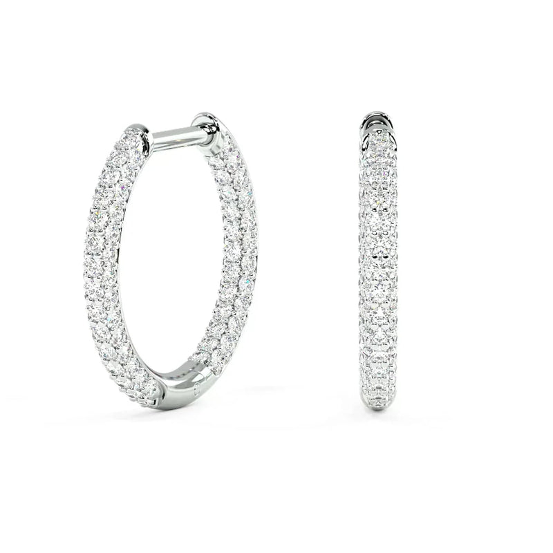 Lucce Montevalle Luxe Hoop Earrings Diamond