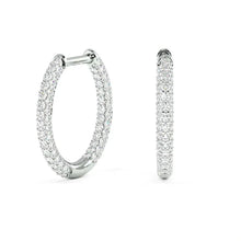 Load image into Gallery viewer, Lucce Montevalle Luxe Hoop Earrings Diamond