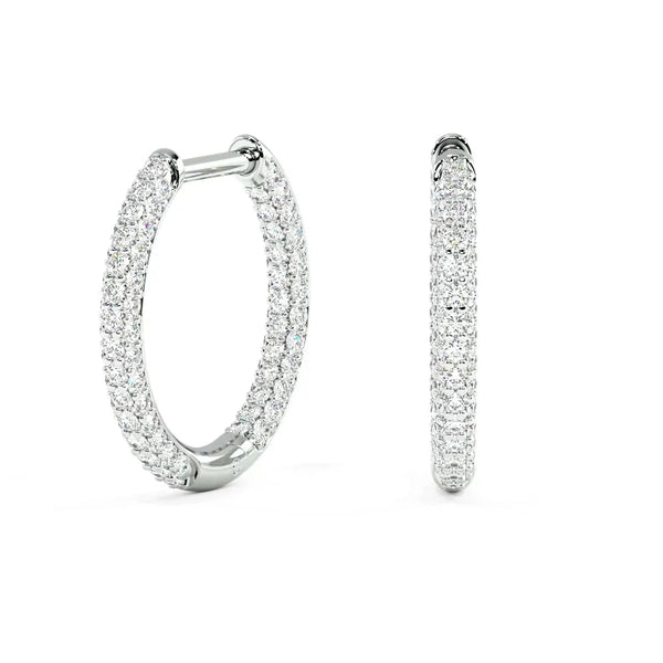 Lucce Montevalle Luxe Hoop Earrings Diamond