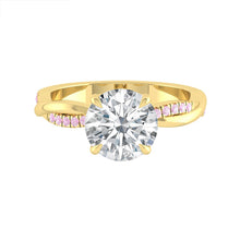 Load image into Gallery viewer, Petal Moissanite Engagement Ring with Pink Diamonds Philippines
