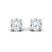 Load image into Gallery viewer, Round cut Diamond Earrings with Hidden Halo Philippines