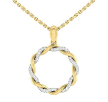 Load image into Gallery viewer, Lucce Fiore Necklace Natural Diamond 0.24CTW 14K Yellow and White Gold