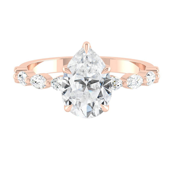 Lucce Paula Pear Moissanite