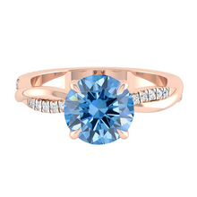 Load image into Gallery viewer, Blue Diamond Engagement Ring Wedding Rings Band Gold Jewelry Moissanite Manila Philippines