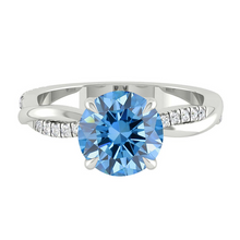 Load image into Gallery viewer, Blue Diamond Engagement Ring Wedding Rings Band Gold Jewelry Moissanite Manila Philippines