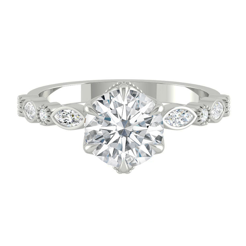 Lucce Christine Round Moissanite