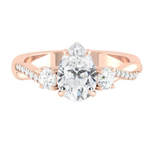Load image into Gallery viewer, Lucce Fiore Trio Pear Moissanite