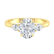 Load image into Gallery viewer, Lucce Sophia Luxe Oval Lab Diamond 1.50ct D VVS2 Ex IGI 14K Yellow Gold