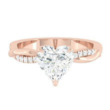 Load image into Gallery viewer, Heart Lab Diamond Engagement Ring Wedding Rings Gold Jewelry Manila Philippines Moissanite
