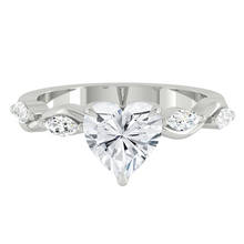 Load image into Gallery viewer, Lucce Constance Heart Lab Diamond 1.06ct D VVS2 Ex IGI Platinum