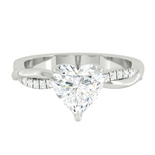 Load image into Gallery viewer, Heart Lab Diamond Engagement Ring Wedding Rings Gold Jewelry Manila Philippines Moissanite