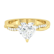 Load image into Gallery viewer, Heart Lab Diamond Engagement Ring Wedding Rings Gold Jewelry Manila Philippines Moissanite