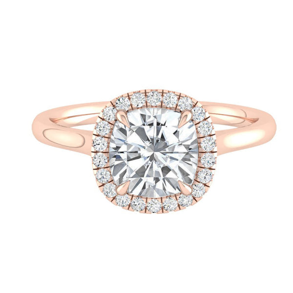 Lucce Montevalle Solitaire Cushion Moissanite