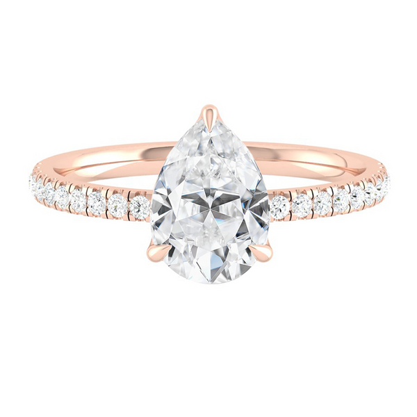 Lucce Lucia Halo Pavé Pear Diamond