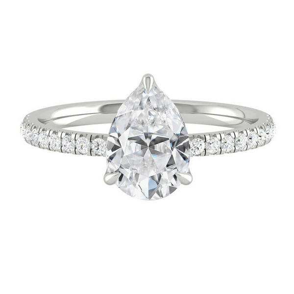 Lucce Lucia Halo Pavé Pear Diamond
