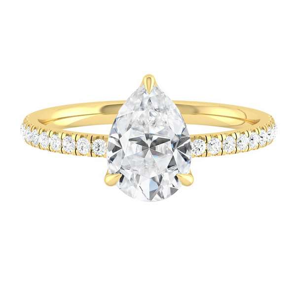 Lucce Lucia Halo Pavé Pear Diamond