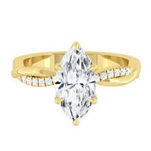 Load image into Gallery viewer, Marquise Lab Diamond Engagement Ring Wedding Rings Gold Jewelry Manila Philippines Moissanite