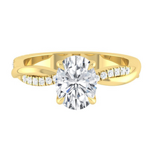 Load image into Gallery viewer, Oval Lab Diamond Engagement Ring Wedding Rings Gold Jewelry Manila Philippines Moissanite