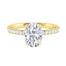 Load image into Gallery viewer, Lucce Lucia Pavé Oval Lab Diamond 0.54ct D VVS2 IGI 14K Yellow Gold