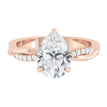 Load image into Gallery viewer, Pear Lab Diamond Engagement Ring Wedding Rings Gold Jewelry Manila Philippines Moissanite