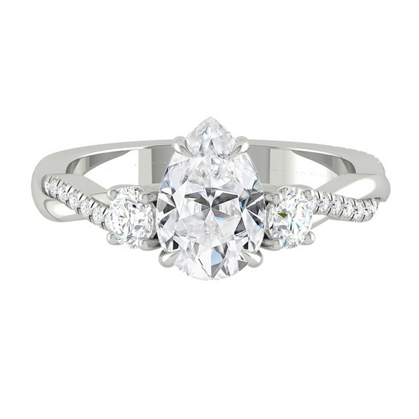 Lucce Fiore Trio Pear Diamond