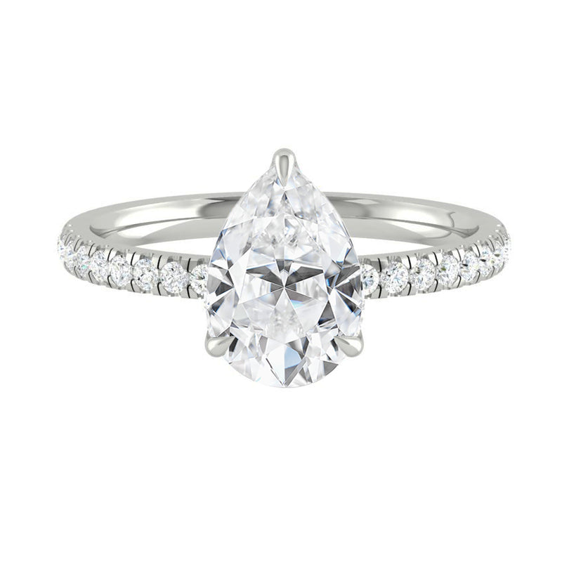 Lucce Lucia Pavé Pear Moissanite