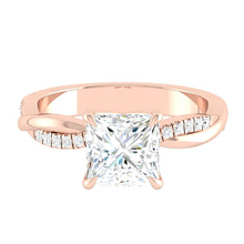 Load image into Gallery viewer, Princess Lab Diamond Engagement Ring Wedding Rings Gold Jewelry Manila Philippines Moissanite