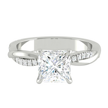 Load image into Gallery viewer, Princess Lab Diamond Engagement Ring Wedding Rings Gold Jewelry Manila Philippines Moissanite