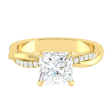 Load image into Gallery viewer, Princess Lab Diamond Engagement Ring Wedding Rings Gold Jewelry Manila Philippines Moissanite
