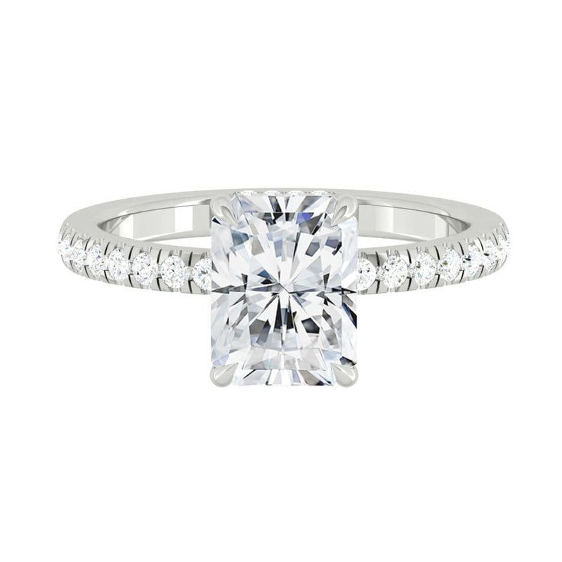 Lucce Verona Pave Radiant Moissanite