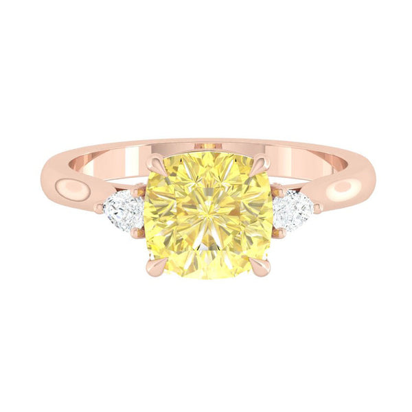 Lucce Sophia Cushion Sunburst Yellow Diamond