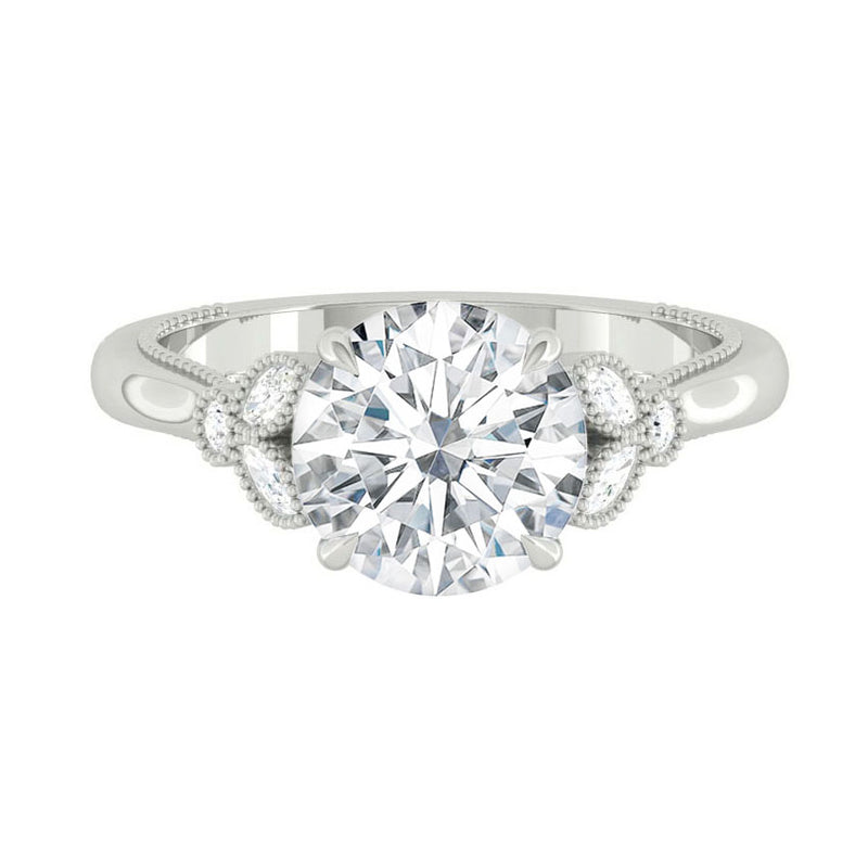 Lucce Stella Round Moissanite