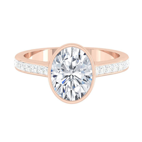Lucce Carla Channel Oval Moissanite