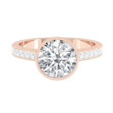 Load image into Gallery viewer, Lucce Carla Channel Round Moissanite