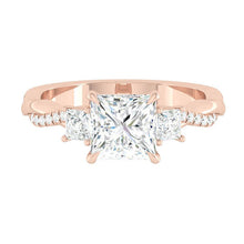 Load image into Gallery viewer, Lucce Fiore Trio Princess Moissanite