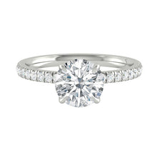 Load image into Gallery viewer, Lucce Lucia Pavé 4-Prong Round Moissanite